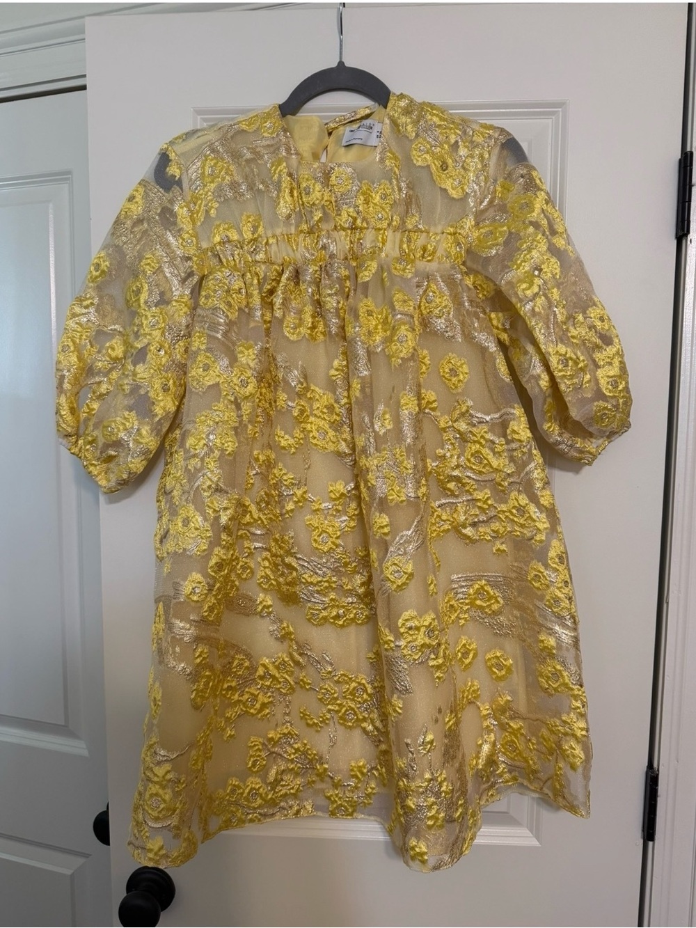 ASOS Yellow Floral Embroidered Dress